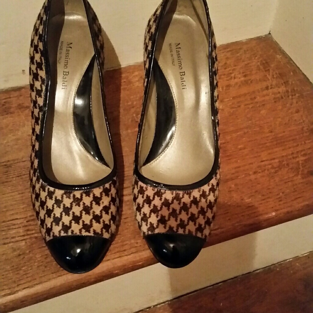 Massimo Baldi Dark Brown and Tan New Shoes 9 1/2